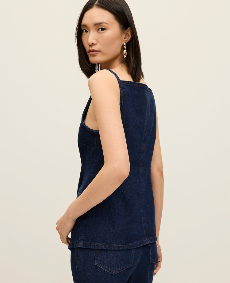 Strappy Denim Vest Top