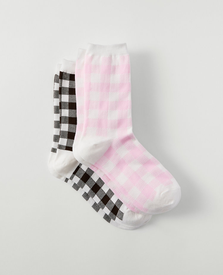 Gingham Crew Socks