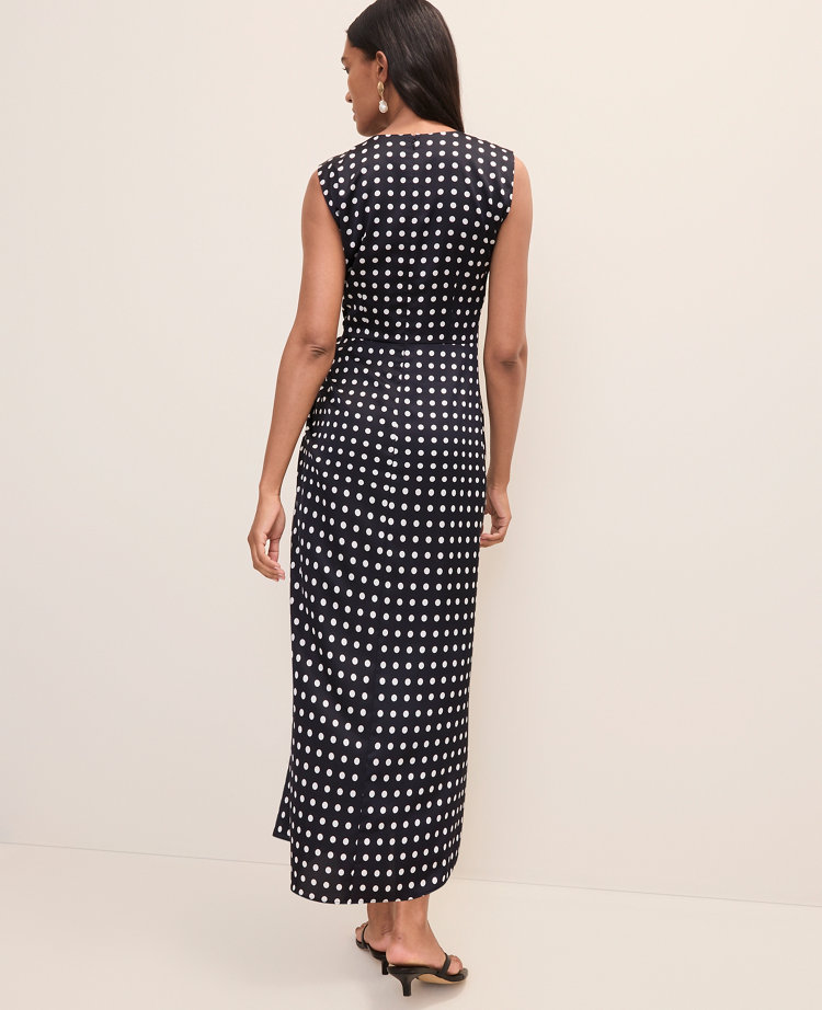 Polka Dot Maxi Dress in Satin carousel Product Image 2