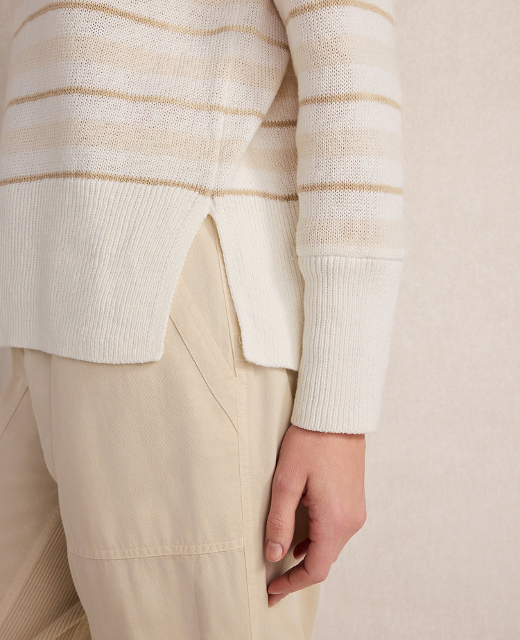 Haven Well Within Cotton Linen Stripe Crewneck