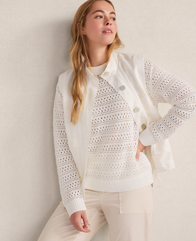 Haven Well Within Cotton Linen Stitched Crewneck