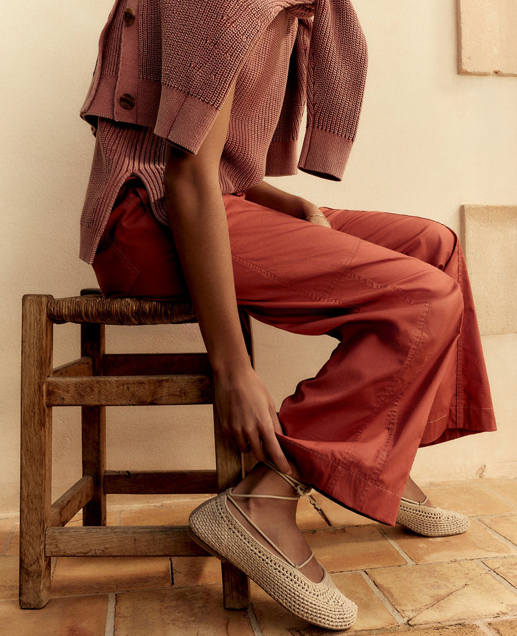 Ann Taylor Haven Well Within Crochet Ballet Flats Willow Branch Women's