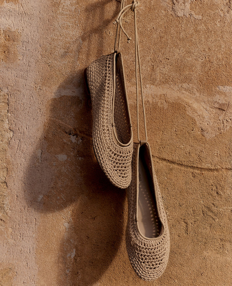 Ann Taylor Haven Well Within Crochet Ballet Flats Willow Branch Women's