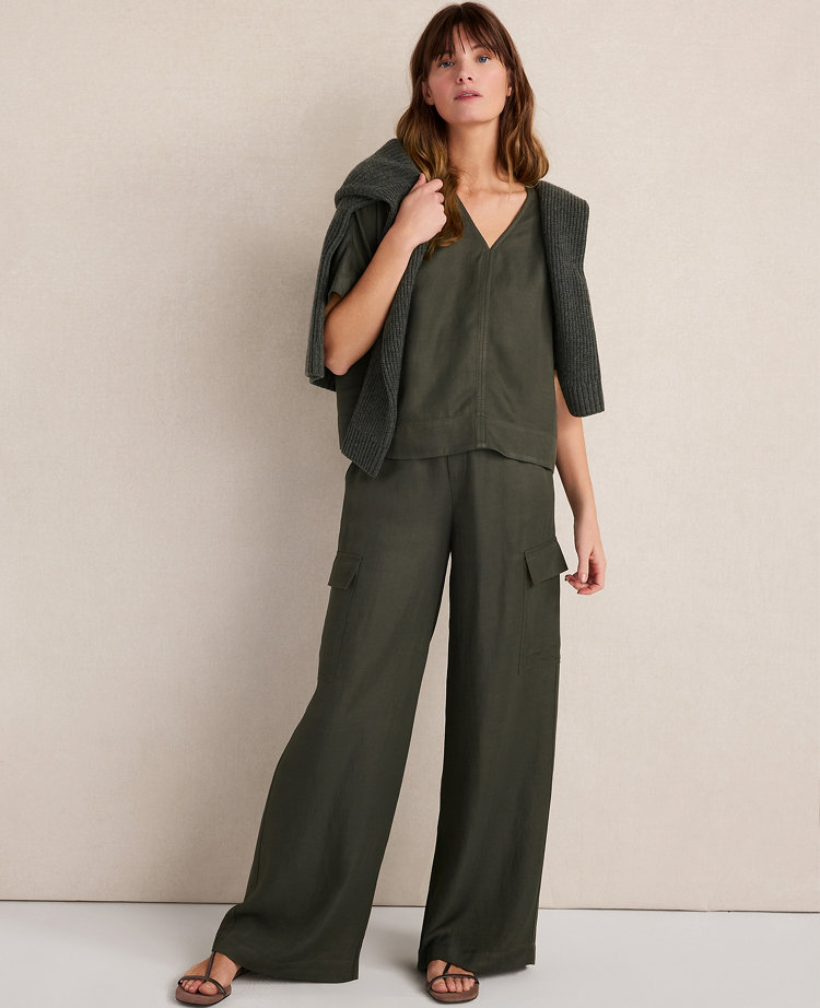 Haven Well Within Viscose Linen V-Neck Top