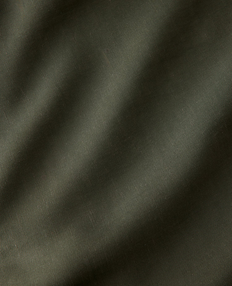 Ann Taylor Haven Well Within Viscose Linen V-Neck Top Deep Green Women's