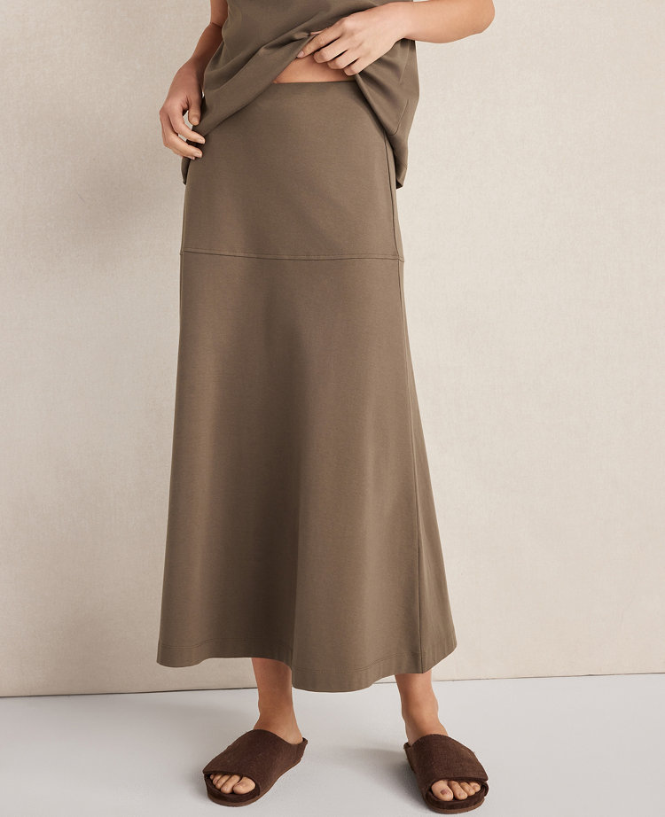 Haven Well Within Organic Cotton Interlock Midi Skirt