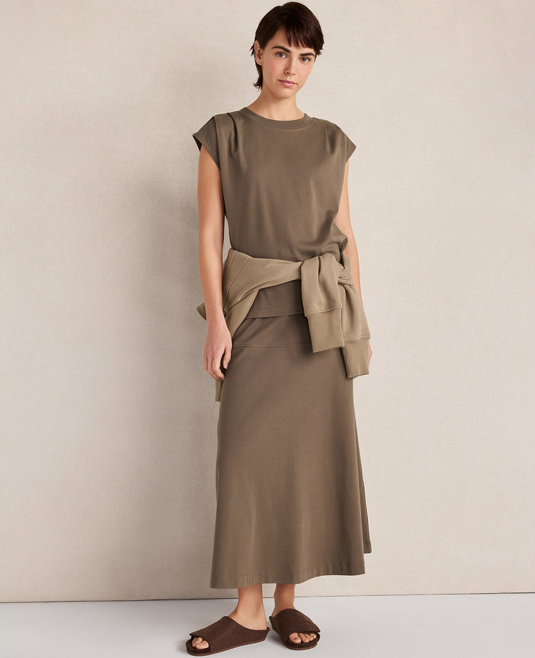 Haven Well Within Organic Cotton Interlock Midi Skirt