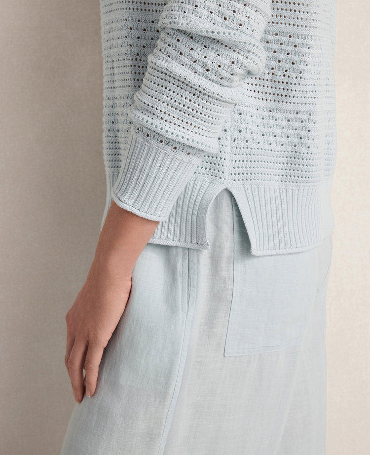 Haven Well Within Cotton Mixed Stitch Johnny Collar Sweater