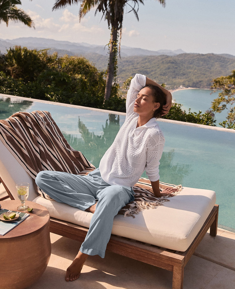 Haven Well Within Cotton Mixed Stitch Johnny Collar Sweater