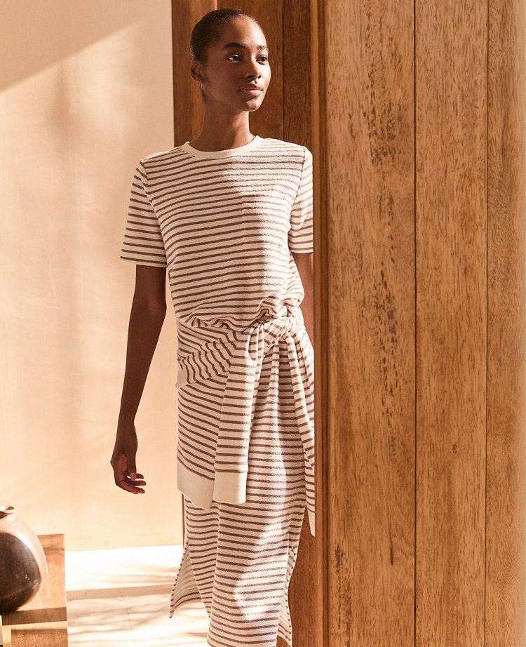 Haven Well Within Cotton Blend Textured T-Shirt Dress