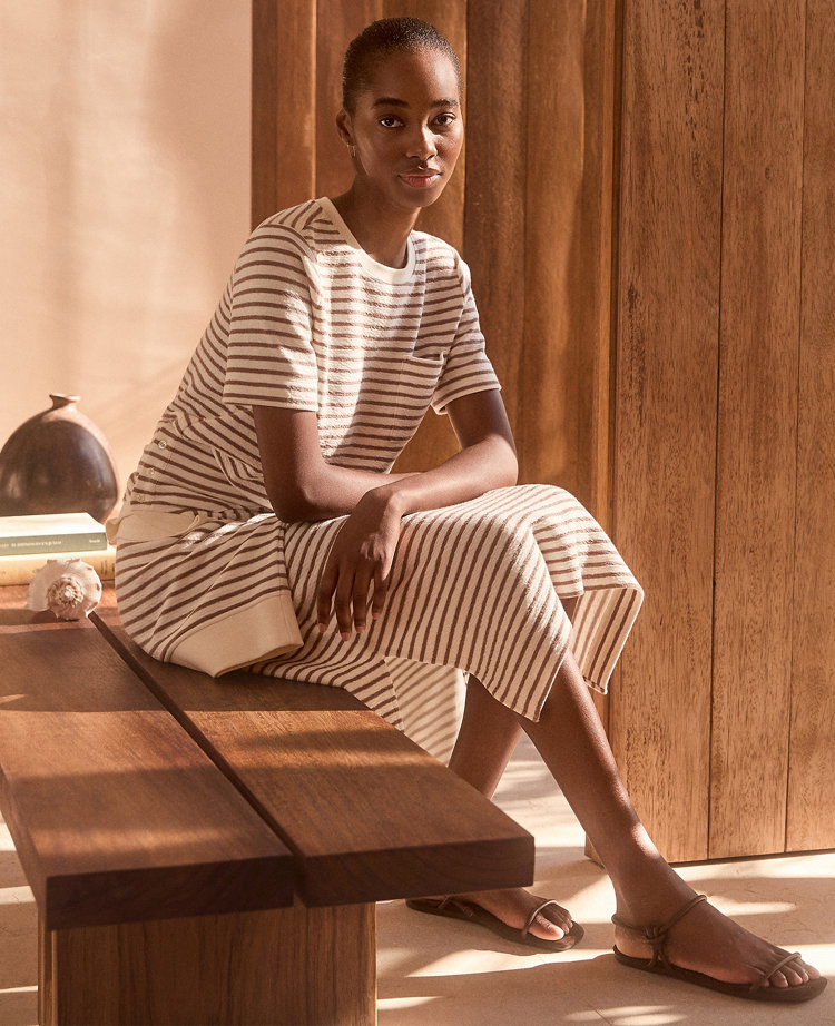 Haven Well Within Cotton Blend Textured T-Shirt Dress