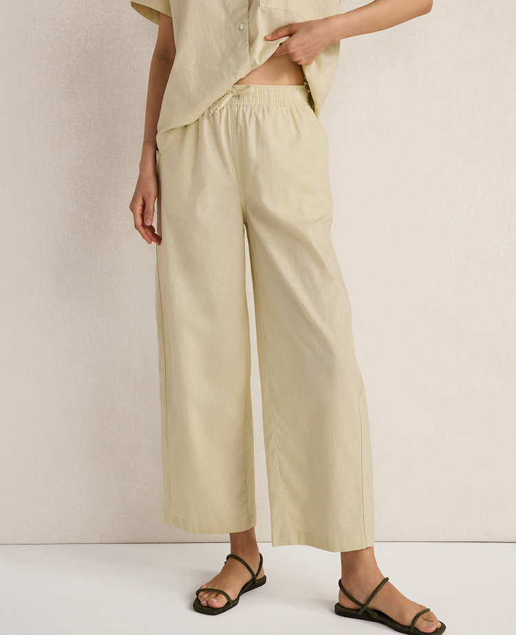 Haven Well Within Organic Cotton Linen Barrel Leg Pants