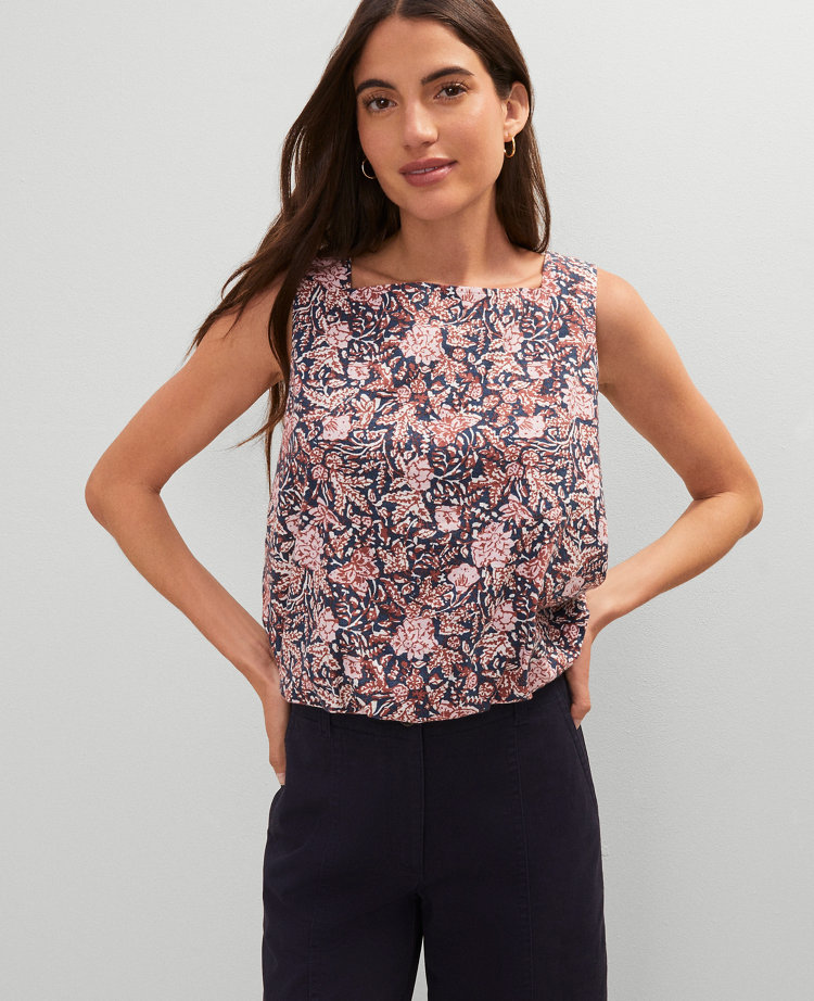 Weekend Collection Floral Bubble Hem Top