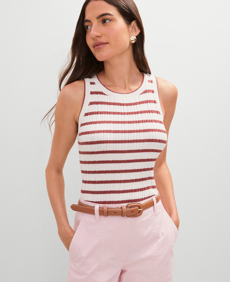Weekend Collection Linen Blend Sweater Tank Top