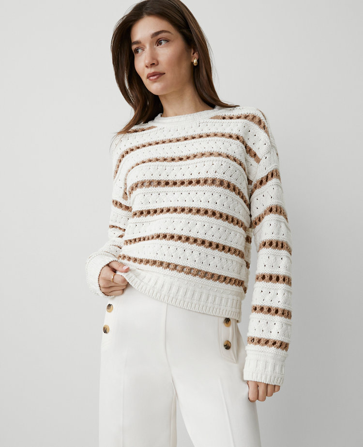 Petite Striped Stitch Sweater carousel Product Image 2