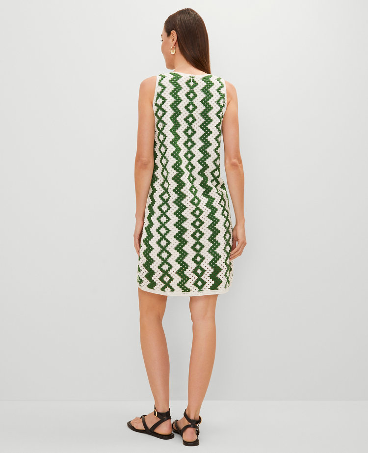 Geo Crochet Shift Dress