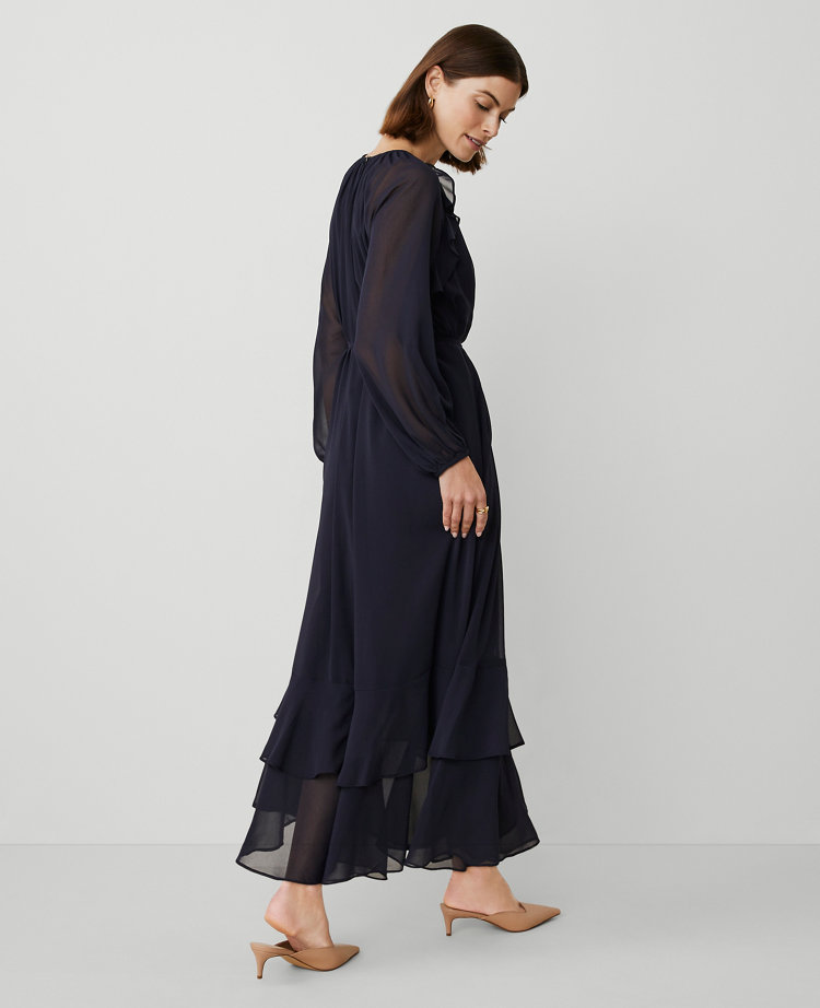 Petite Chiffon Swing Maxi Dress