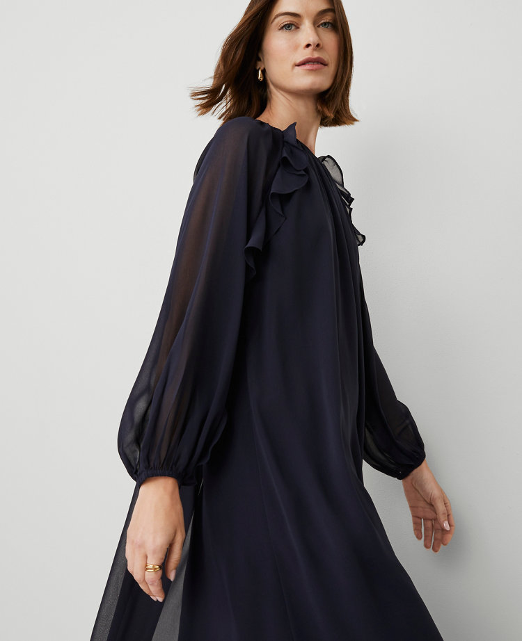 Petite Chiffon Swing Maxi Dress