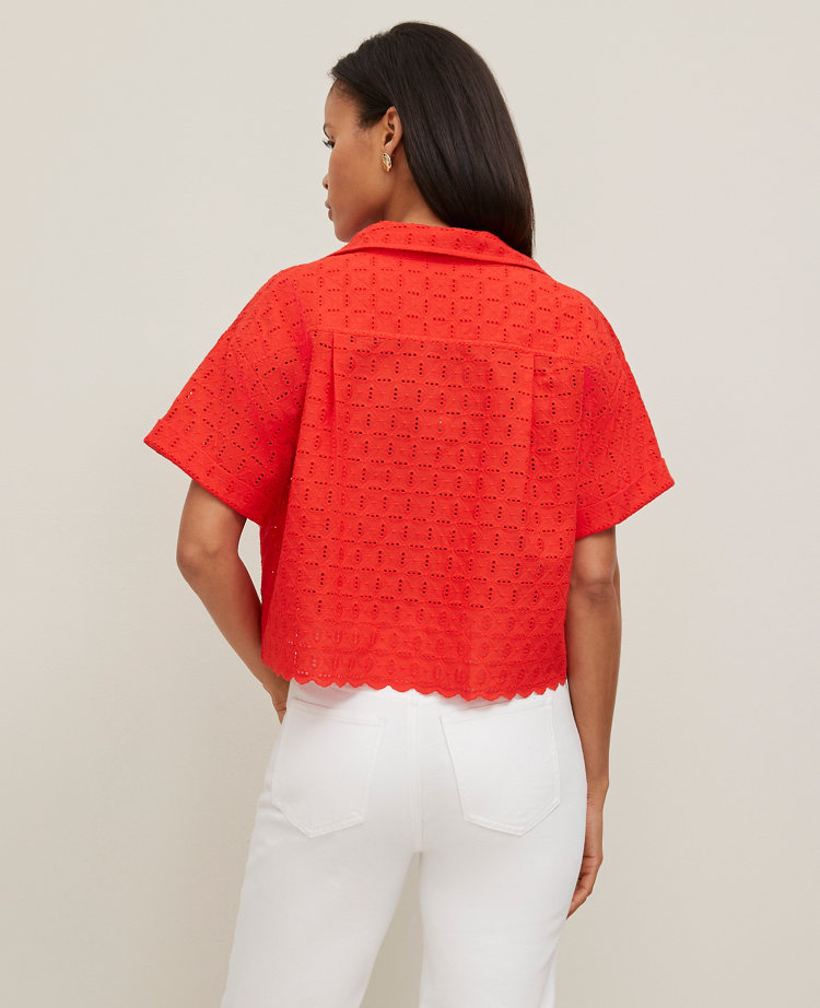 Cotton Eyelet Shirt