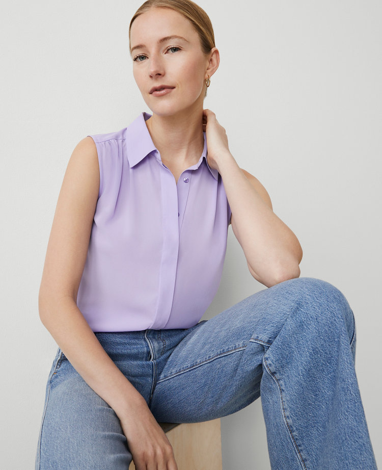 Shirred Sleeveless Shirt