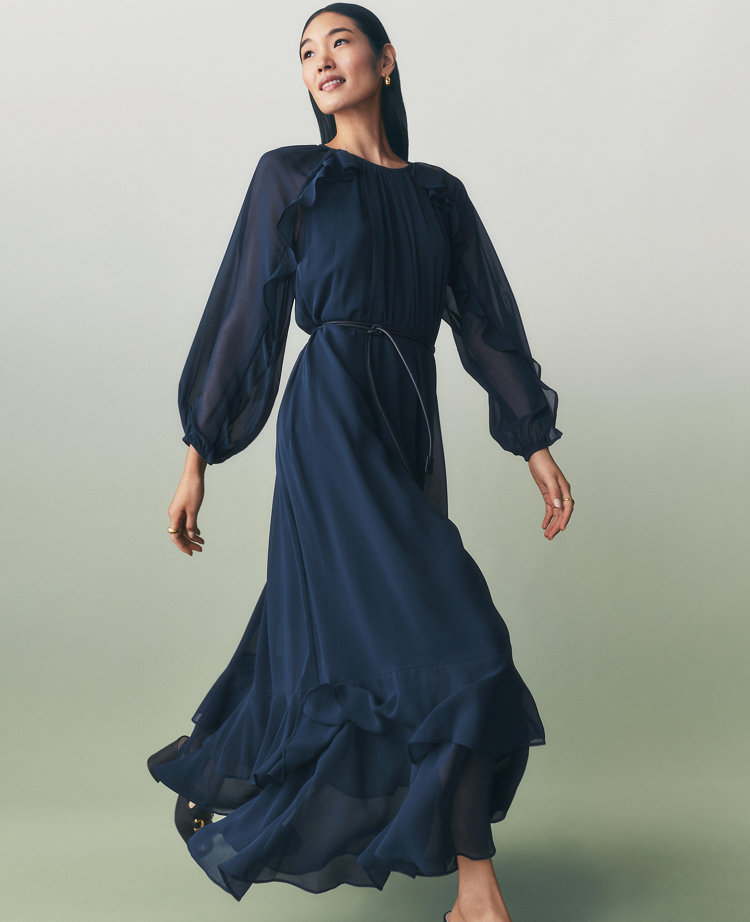 Chiffon Swing Maxi Dress