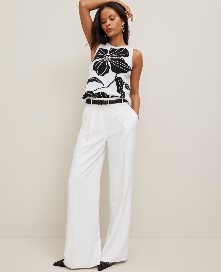 Floral Jacquard Sweater Shell