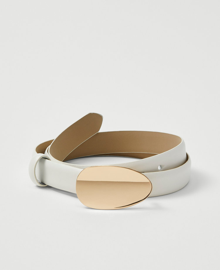Leather Oval Buckle Belt