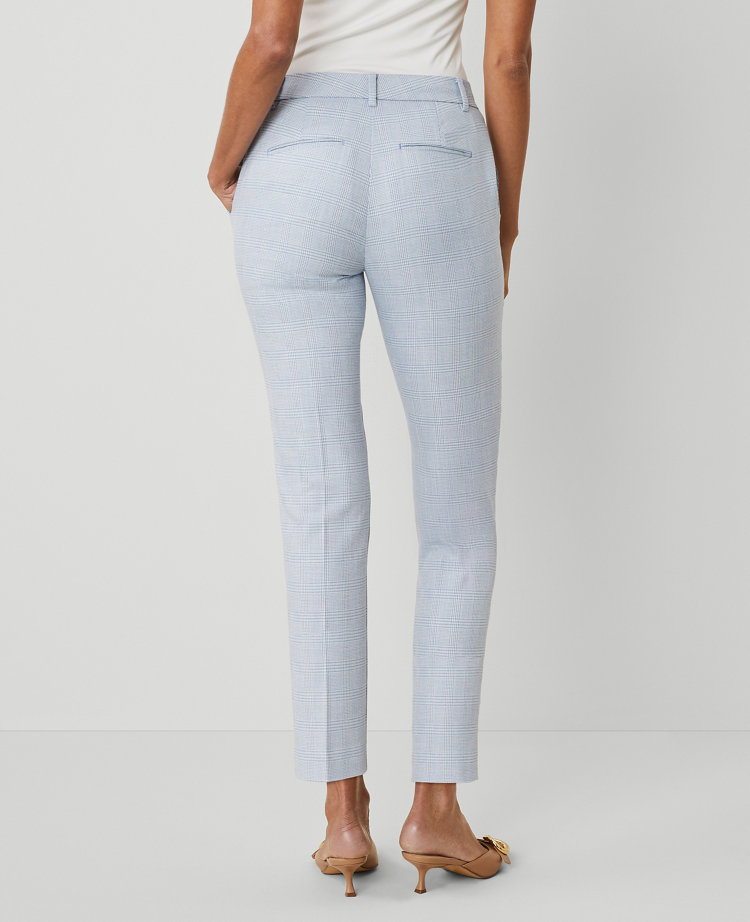Ann Taylor The Petite Eva Ankle Pant In Blue/white Combo