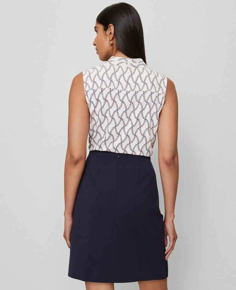 Ponte Button Wrap Skirt