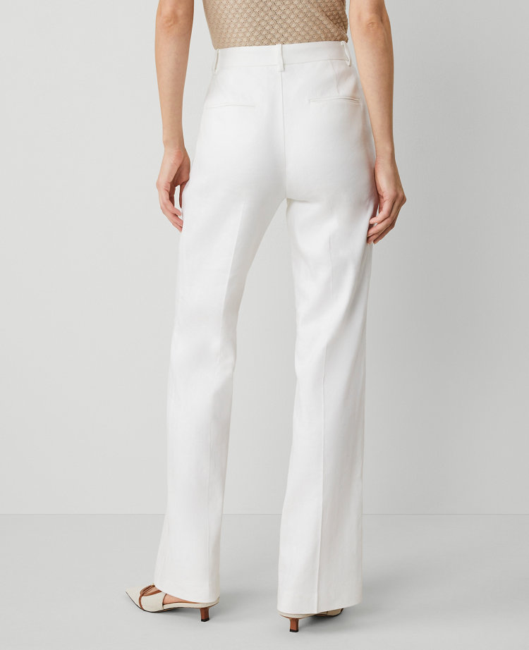 The Petite Trouser Pant in Herringbone Linen Blend
