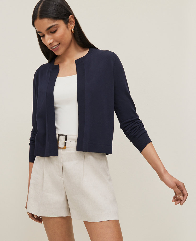 Cropped Open Cardigan