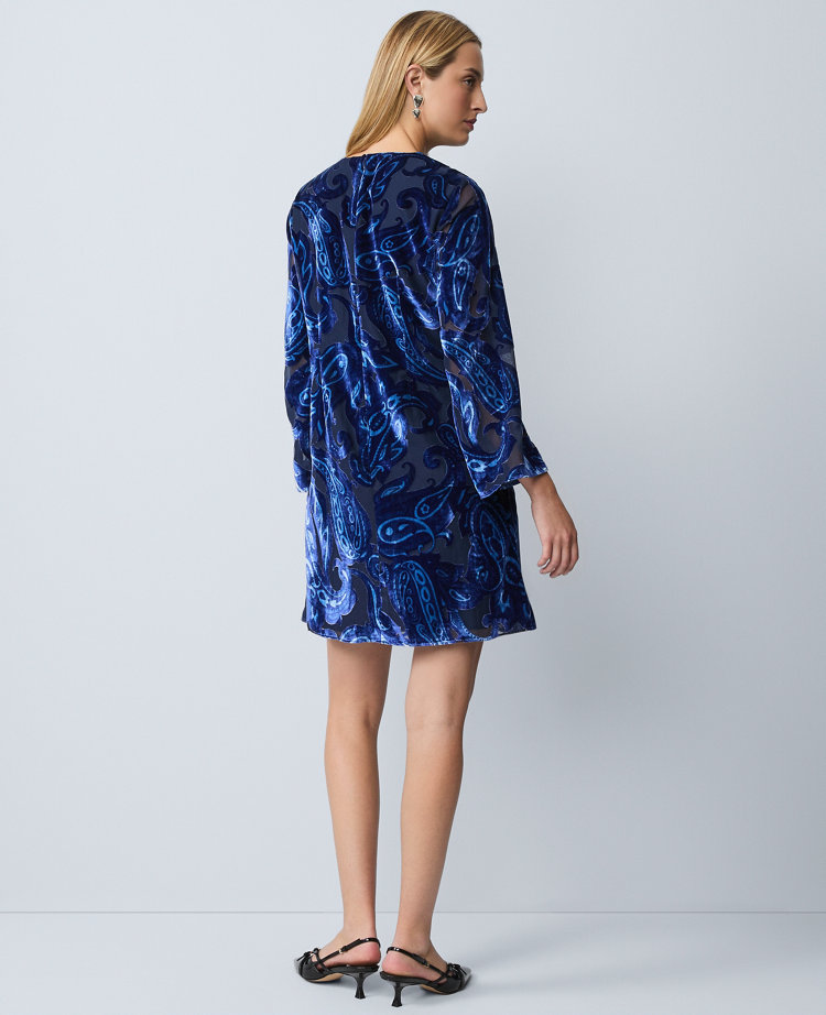 Studio Collection Velvet Paisley Shift Dress
