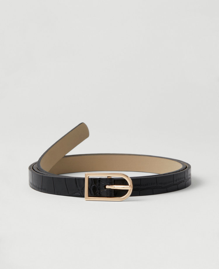 Skinny Rectangle Buckle Belt