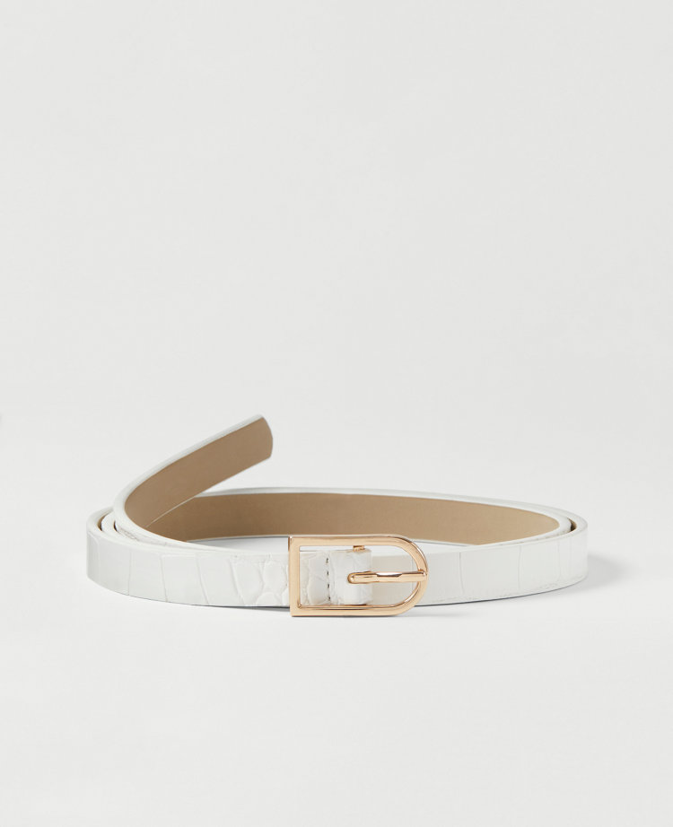Skinny Rectangle Buckle Belt