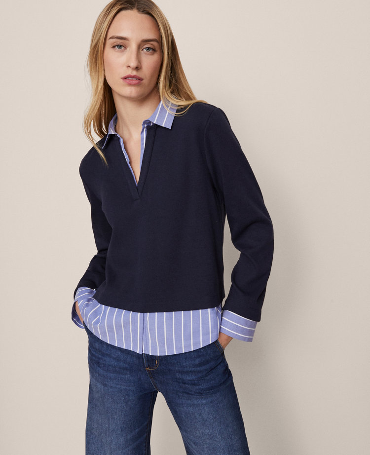 Weekend Collection Layered Mix Media Top