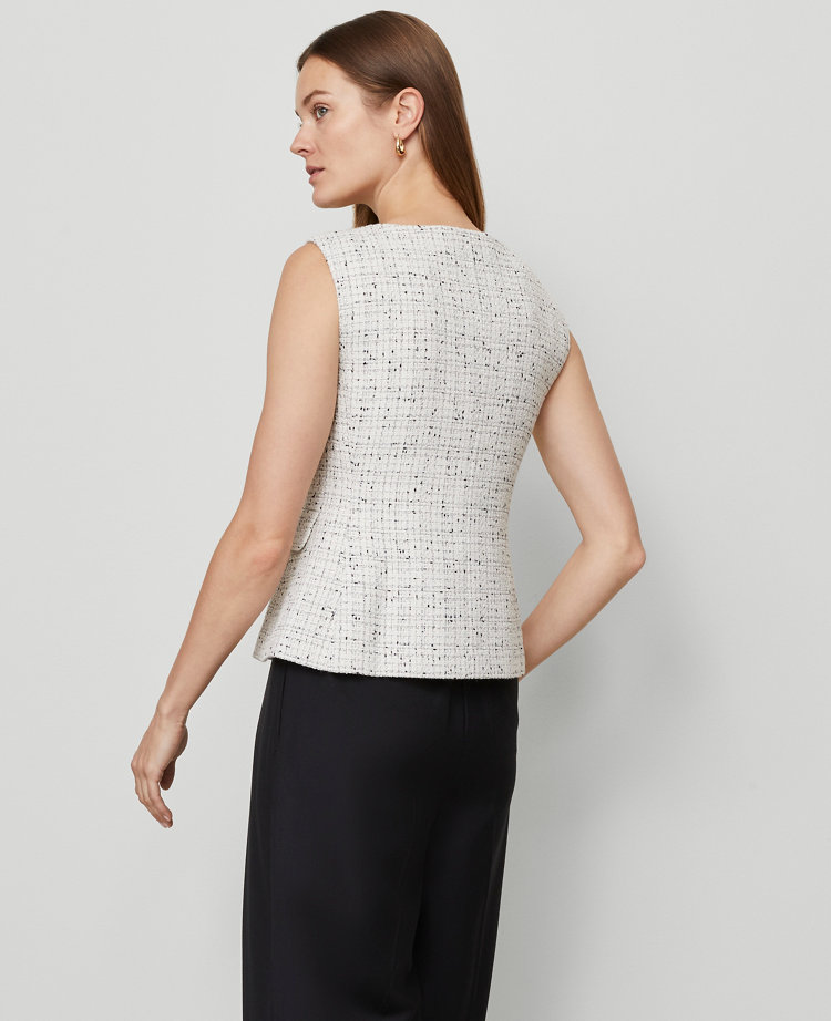 Tweed Square Neck Vest