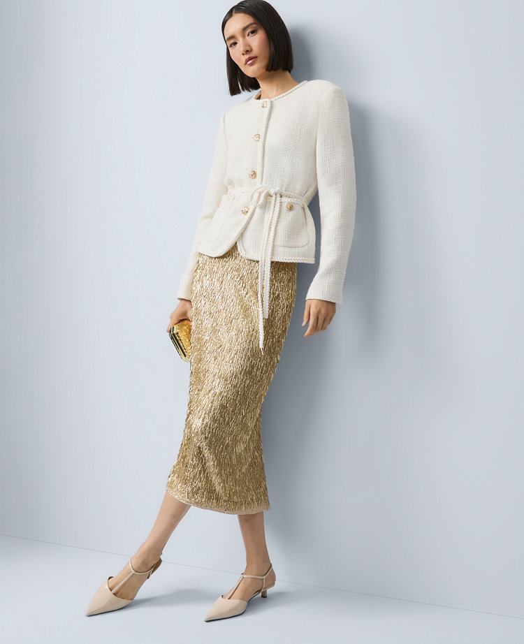 Tweed Belted Jacket