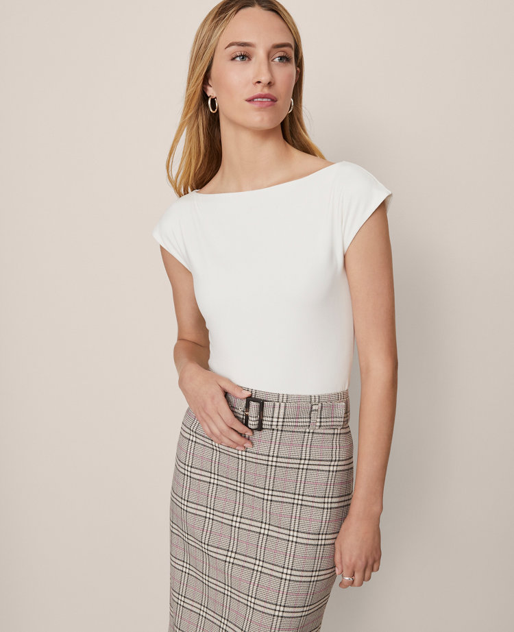 Sleeveless Boatneck Top