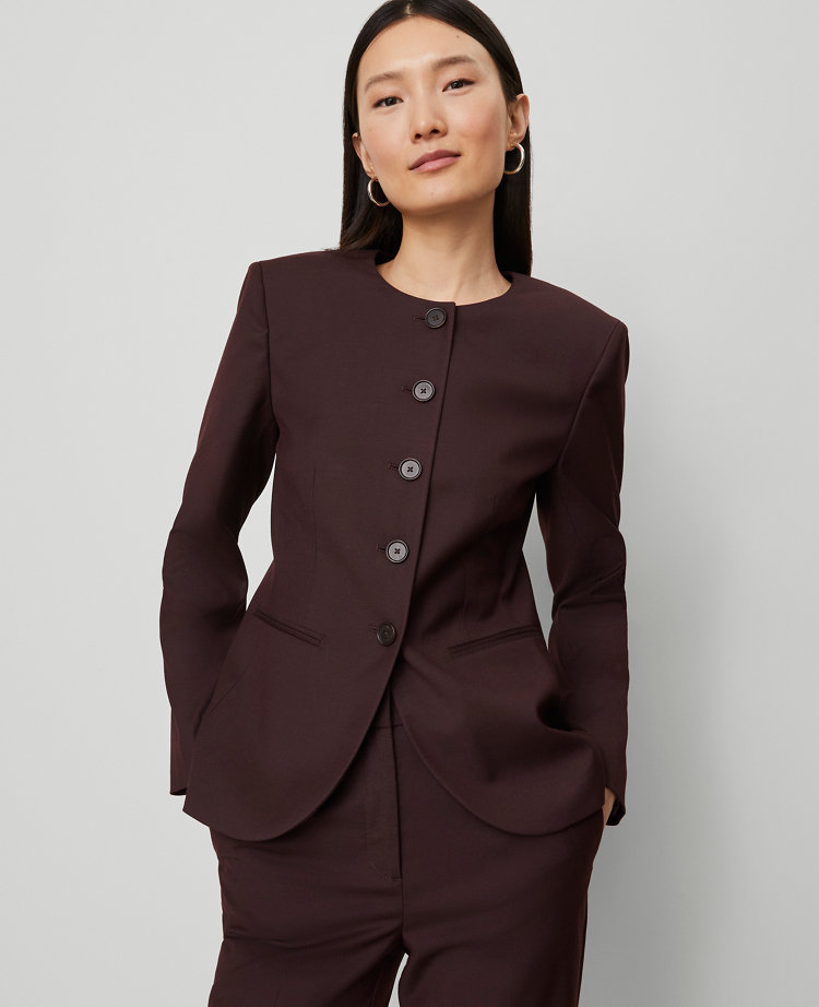 The Curved Hem Jacket in Seasonless Stretch