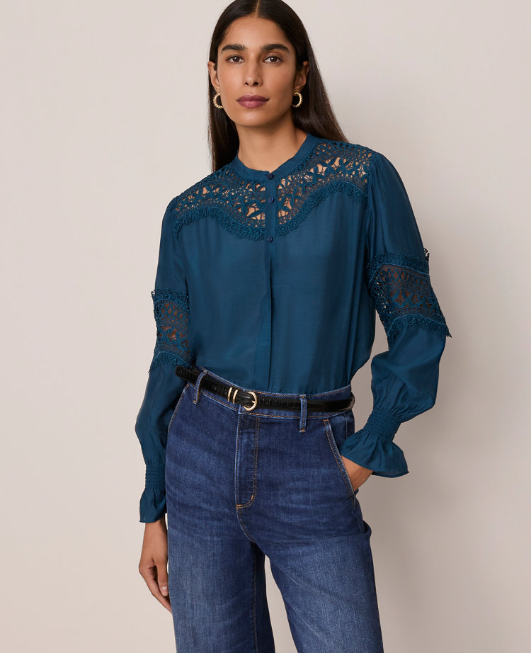 Lace Trim Blouse