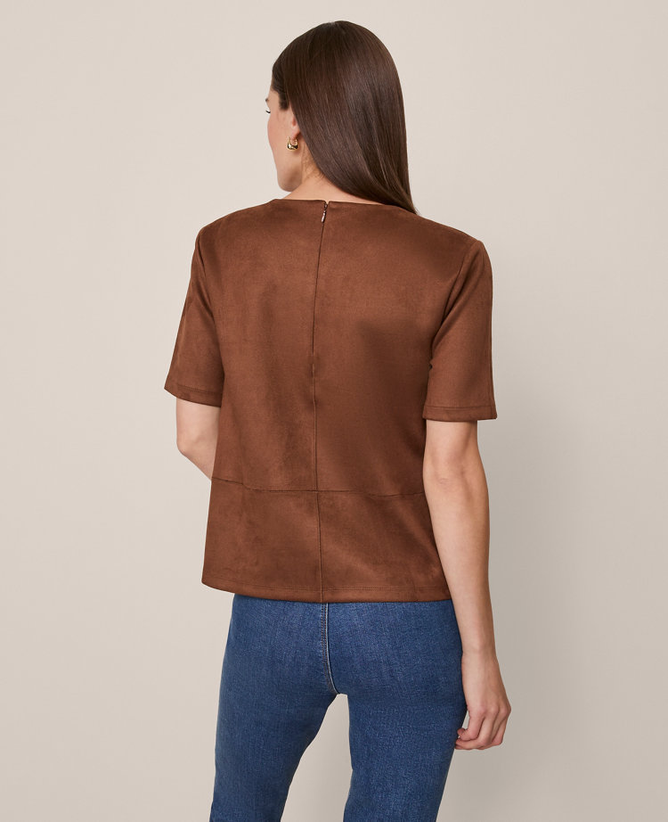 Faux Suede Top