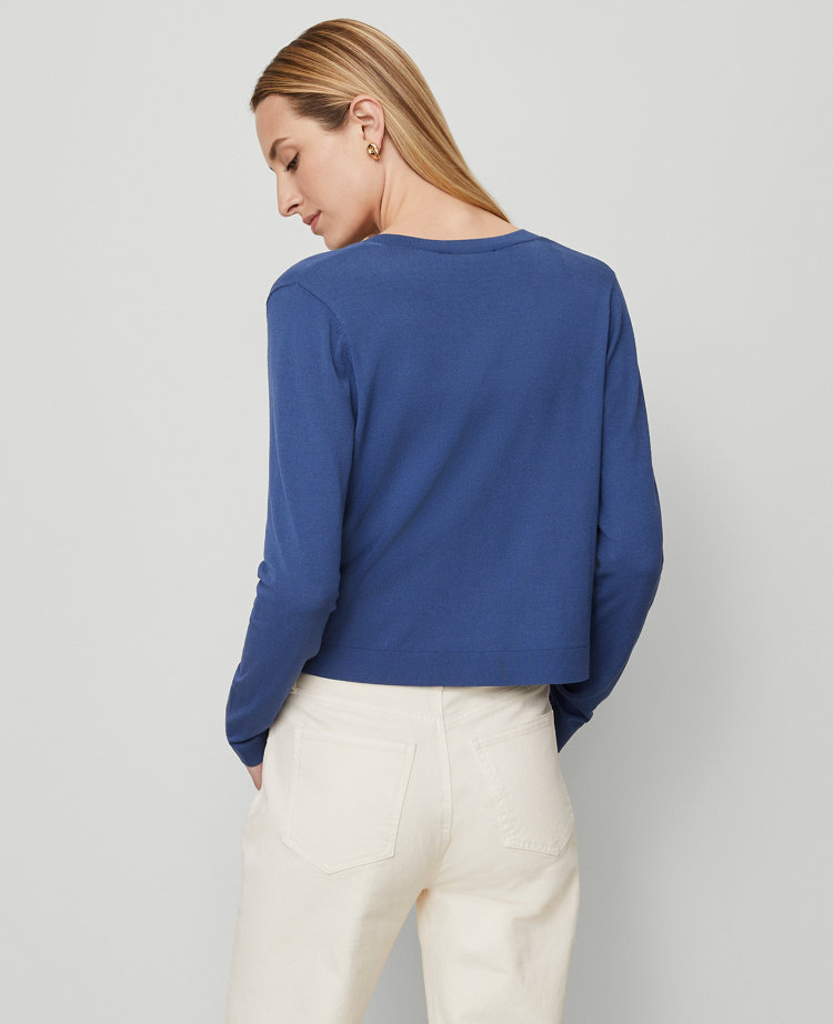 Petite Cropped Open Cardigan