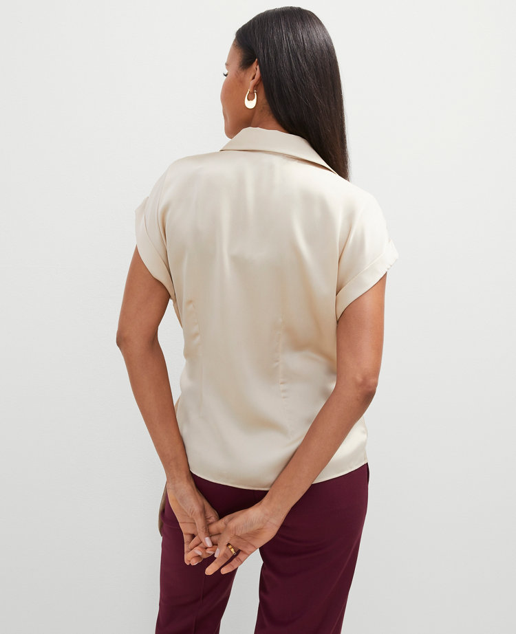 Collared Tie Waist Top