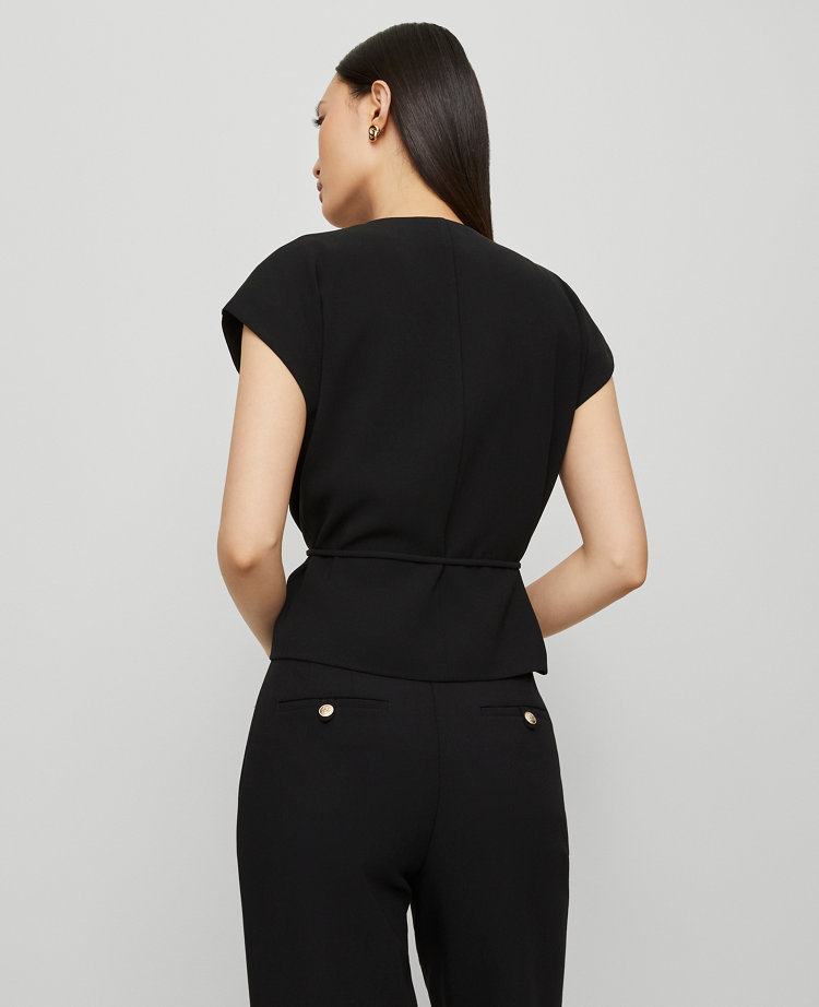 Wrap Tie Waist Blouse