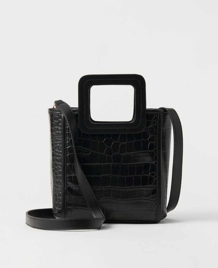 Embossed Handle Crossbody Bag