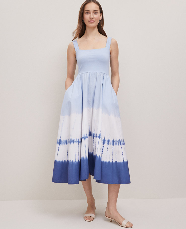 Petite Weekend Collection Strappy Flare Midi Dress