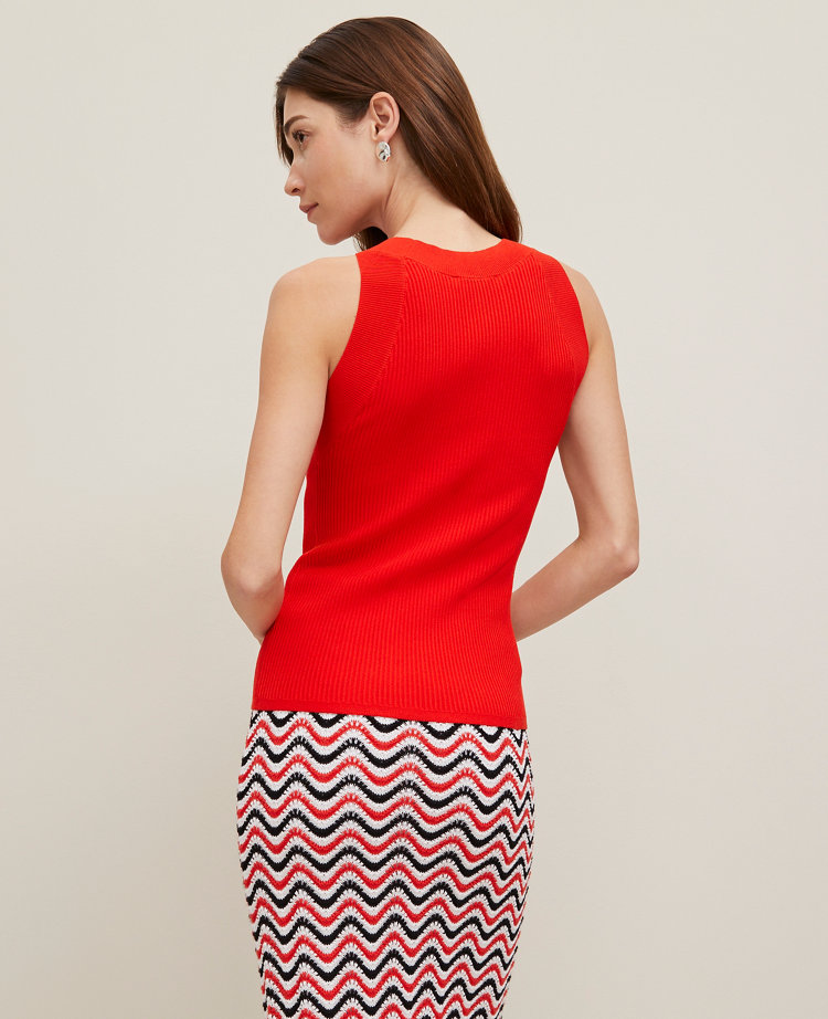 Ribbed Halter Sweater Shell