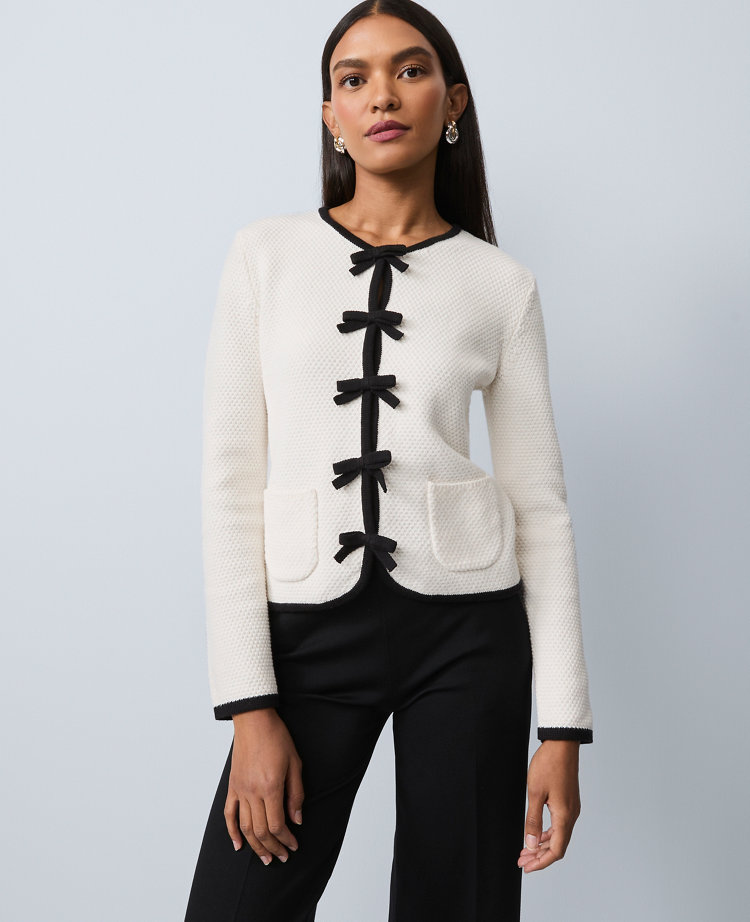 Bow Sweater Cardigan