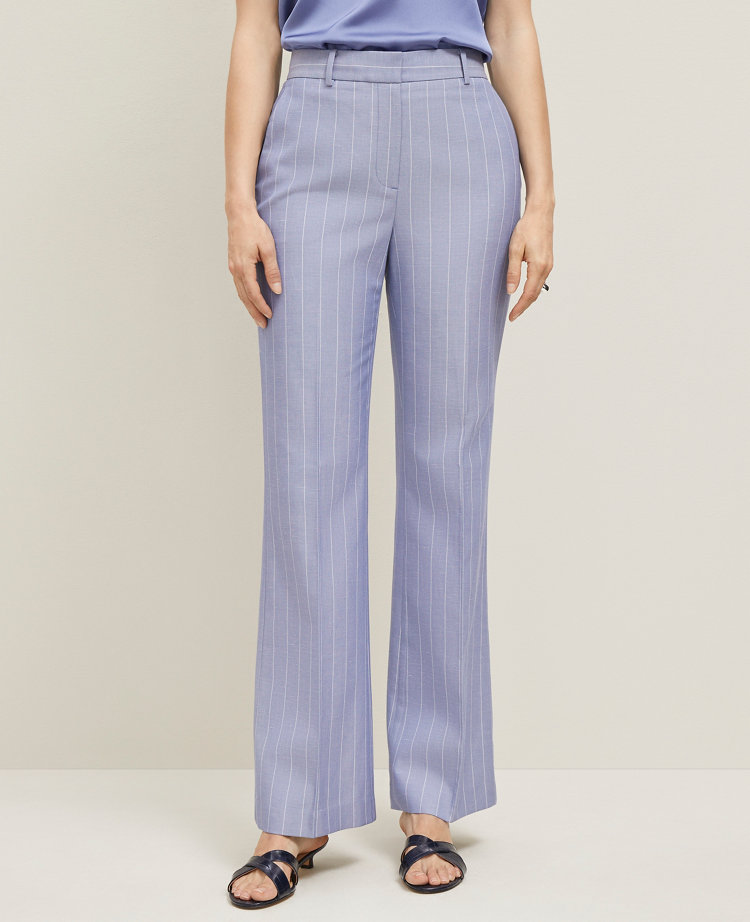 The Flare Trouser Pant in Pinstripe — Curvy Fit