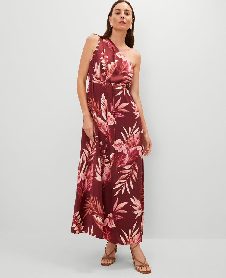 Studio Collection Silk One Shoulder Dress
